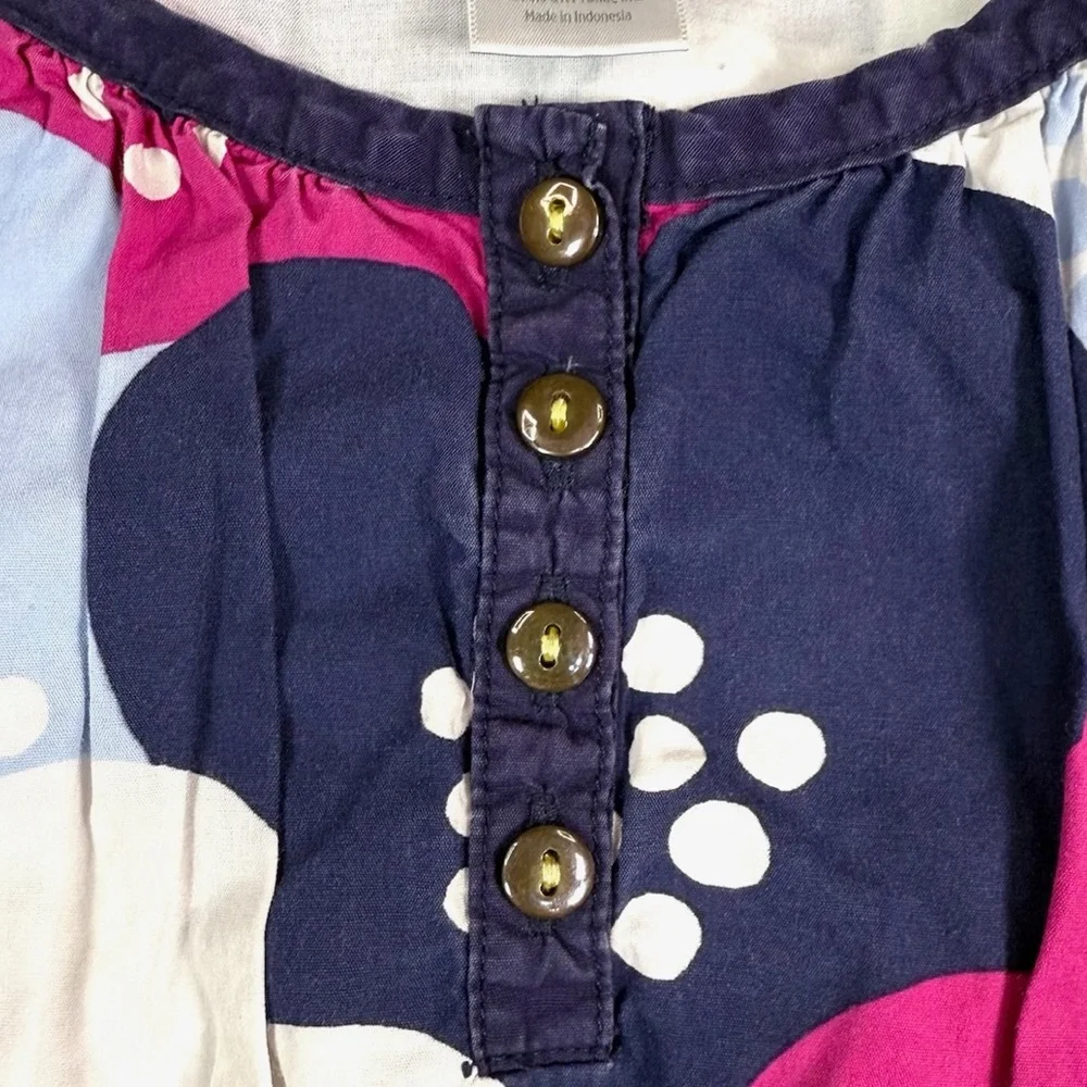 GYMBOREE Girls' Class Club Floral Purple Cotton A-Line Short Sleeve Dress Size 7